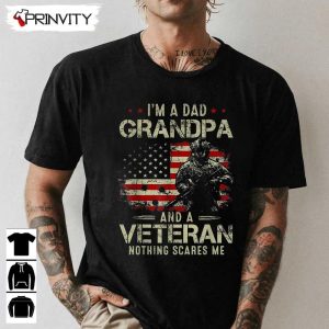 Dad Grandpa &amp; A Veteran T-Shirt, Veterans Day, Never Forget Memorial Day, Gift For Father'S Day, Unisex Hoodie, Sweatshirt, Long Sleeve