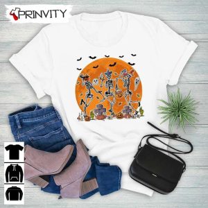 Dancing Skeleton Halloween T-Shirt, Halloween Pumpkin, Gift For Halloween, Halloween Holiday, Unisex T-Shirt, Sweatshirt, Long Sleeve, Tank Top - Prinvity