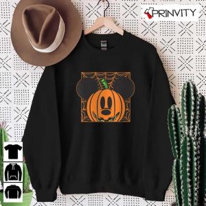 Halloween Pumpkin Disney Mickey Mouse web Hoodie Gift For Halloween Halloween Holiday Unisex T Shirt Sweatshirt Long Sleeve Tank Top Prinvity 8