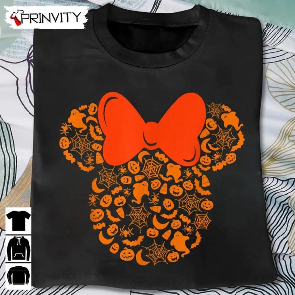 Halloween Pumpkin Disney Minnie Mouse Silhouette T-Shirt, Gift For Halloween, Halloween Holiday, Unisex Hoodie, Sweatshirt, Long Sleeve, Tank Top – Prinvity