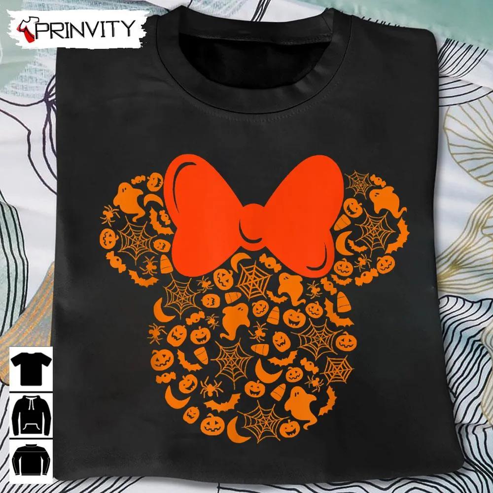 Halloween Pumpkin Disney Minnie Mouse Silhouette T-Shirt, Gift For Halloween, Halloween Holiday, Unisex Hoodie, Sweatshirt, Long Sleeve, Tank Top - Prinvity