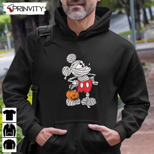 Halloween Pumpkin Mickey Mouse Sweatshirt, Gift For Halloween, Halloween Holiday, Unisex Hoodie, T-Shirt, Long Sleeve, Tank Top – Prinvity