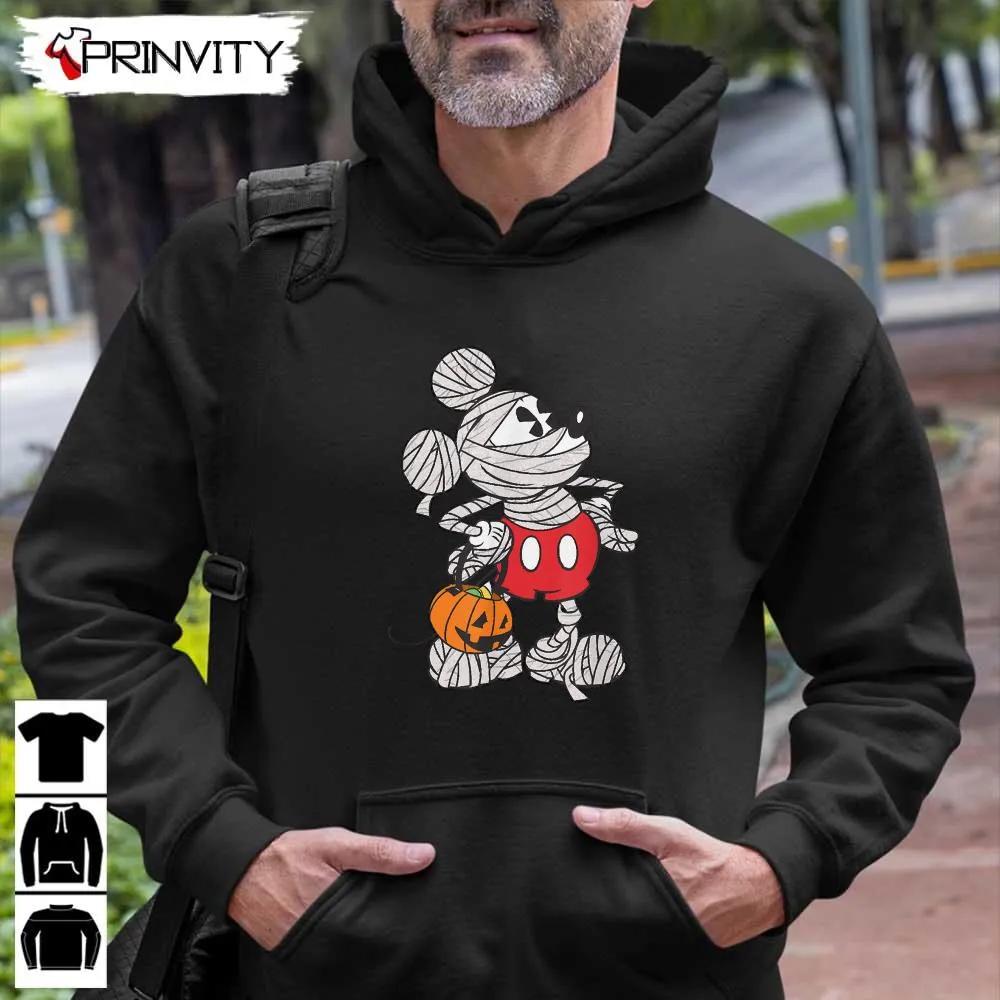 Halloween Pumpkin Mickey Mouse Sweatshirt, Gift For Halloween, Halloween Holiday, Unisex Hoodie, T-Shirt, Long Sleeve, Tank Top - Prinvity
