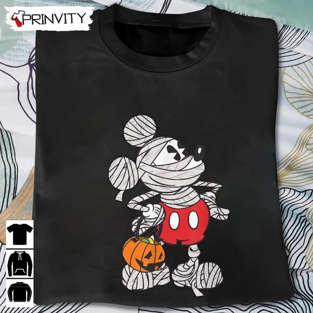 Halloween Pumpkin Mickey Mouse Sweatshirt, Gift For Halloween, Halloween Holiday, Unisex Hoodie, T-Shirt, Long Sleeve, Tank Top - Prinvity