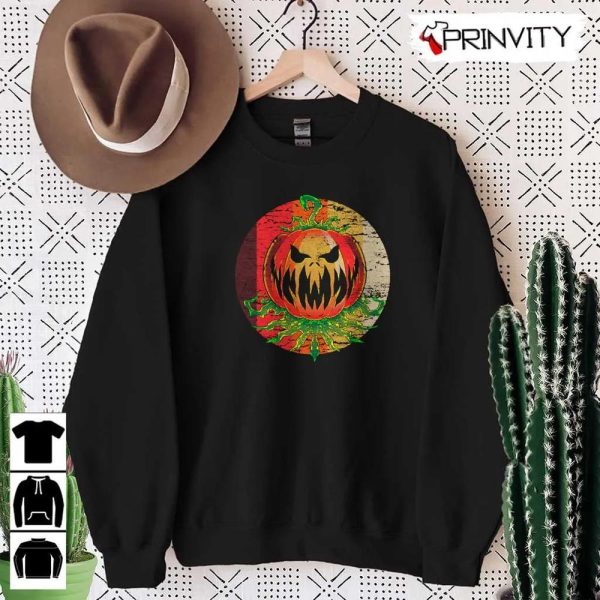 Halloween Pumpkin Retro Spooky T-Shirt, Gift For Halloween, Halloween Holiday, Unisex Hoodie, Sweatshirt, Long Sleeve, Tank Top – Prinvity