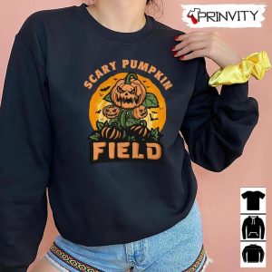Halloween Pumpkin Scary Field Sweatshirt Gift For Halloween Halloween Holiday Unisex Hoodie T Shirt Long Sleeve Tank Top Prinvity 10 1