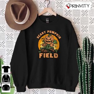 Halloween Pumpkin Scary Field Sweatshirt Gift For Halloween Halloween Holiday Unisex Hoodie T Shirt Long Sleeve Tank Top Prinvity 11 1