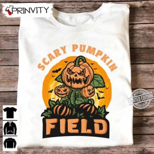 Halloween Pumpkin Scary Field Sweatshirt Gift For Halloween Halloween Holiday Unisex Hoodie T Shirt Long Sleeve Tank Top Prinvity 3 1