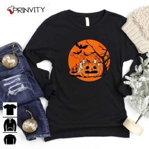 Halloween Pumpkin Scene Sweatshirt Gift For Halloween Halloween Holiday Unisex Hoodie T Shirt Long Sleeve Tank Top Prinvity 21 1