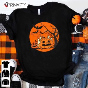 Halloween Pumpkin Scene Sweatshirt Gift For Halloween Halloween Holiday Unisex Hoodie T Shirt Long Sleeve Tank Top Prinvity 25 1