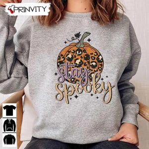 Halloween Pumpkin Stay Spooky Sweatshirt Gift For Halloween Halloween Holiday Unisex Hoodie T Shirt Long Sleeve Tank Top Prinvity 3 1