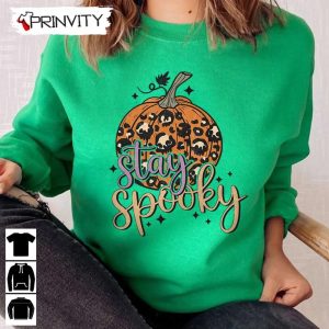 Halloween Pumpkin Stay Spooky Sweatshirt Gift For Halloween Halloween Holiday Unisex Hoodie T Shirt Long Sleeve Tank Top Prinvity 5 1