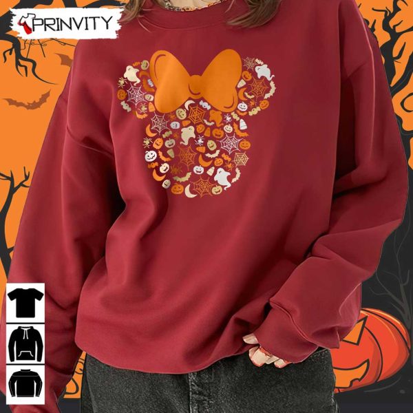 Halloween Pumpkins Disney Minnie Mouse Ghosts Spiders Sweatshirt, Gift For Halloween, Halloween Holiday, Unisex Hoodie, T-Shirt, Long Sleeve, Tank Top – Prinvity