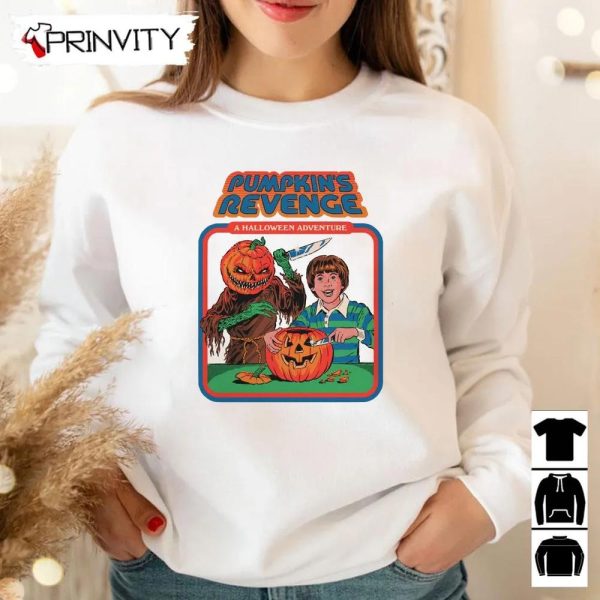 Halloween Pumpkins Revenge Sweatshirt, Gift For Halloween, Halloween Holiday, Unisex Hoodie, T-Shirt, Long Sleeve, Tank Top – Prinvity
