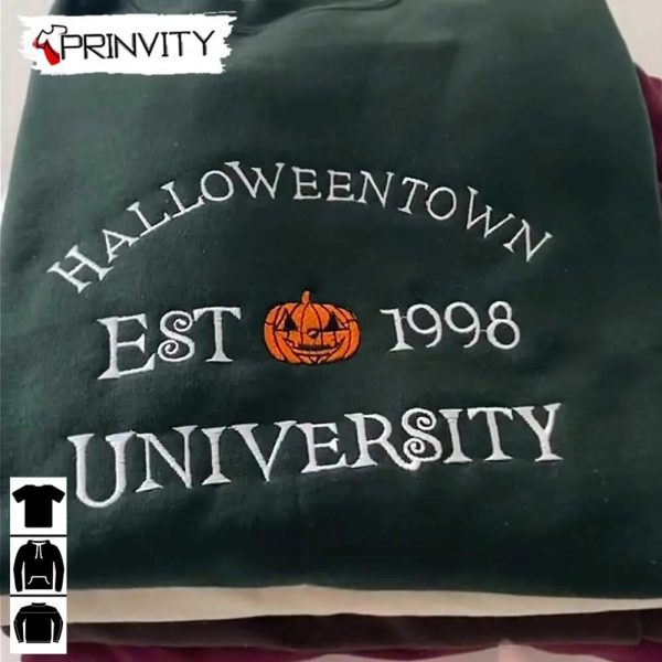 Halloween Town University Sweatshirt, Halloween Pumpkin, Gift For Halloween, Halloween Holiday, Unisex Hoodie, T-Shirt, Long Sleeve, Tank Top – Prinvity