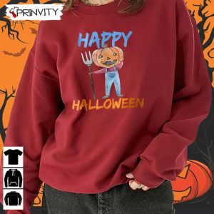 Happy Halloween Pumpkin Head Sweatshirt Gift For Halloween Halloween Holiday Unisex Hoodie T Shirt Long Sleeve Tank Top Prinvity 1 1