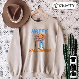 Happy Halloween Pumpkin Head Sweatshirt Gift For Halloween Halloween Holiday Unisex Hoodie T Shirt Long Sleeve Tank Top Prinvity 11 1