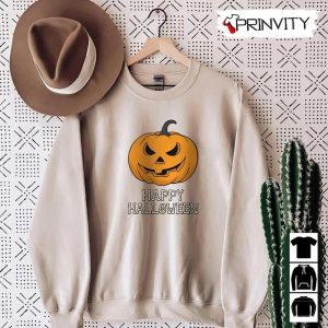 Happy Halloween Pumpkin Scary Sweatshirt Gift For Halloween Halloween Holiday Unisex Hoodie T Shirt Long Sleeve Tank Top Prinvity 13 1
