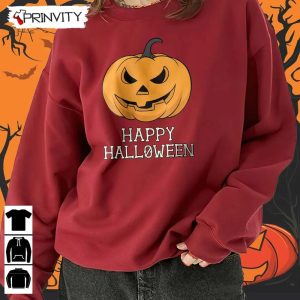 Happy Halloween Pumpkin Scary Sweatshirt Gift For Halloween Halloween Holiday Unisex Hoodie T Shirt Long Sleeve Tank Top Prinvity 3 1