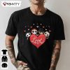 Horror Movie Character Chibi With Heart Love T-Shirt, Gift For Valentine’S Day, Halloween, Unisex For Men & Woman Hoodie, Sweatshirt, Long Sleeve, Tank Top