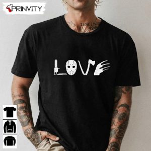 Horror Movies Love Icon T-Shirt, Scary Movie, Gift For Halloween, Unisex For Men & Woman Hoodie, Sweatshirt, Long Sleeve, Tank Top
