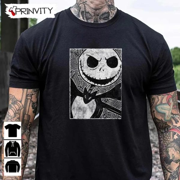 Jack Skellington Sketch T-Shirt, Jack Skeleton, Gift For Halloween, Unisex Hoodie, Sweatshirt, Long Sleeve, Tank Top