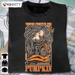 Mecha Anime Girl Tested Positive for Pumpkin Halloween Sweatshirt Gift For Halloween Halloween Holiday Unisex Hoodie T Shirt Long Sleeve Tank Top Prinvity 18