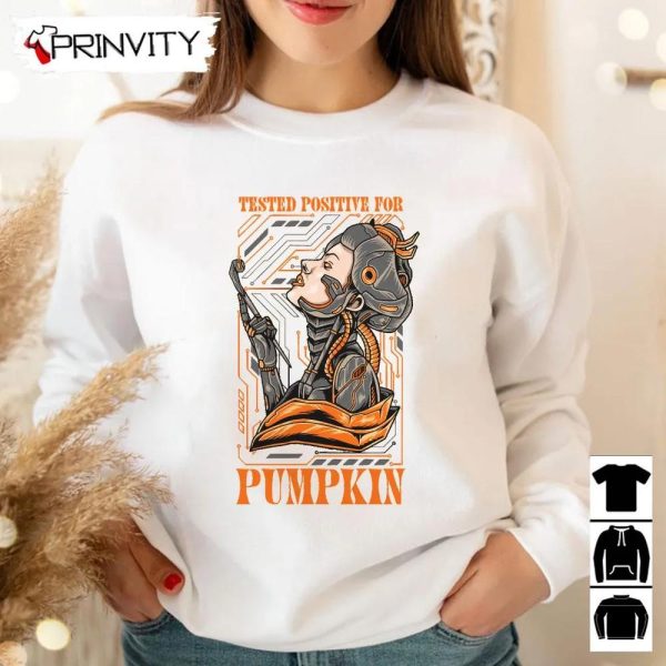 Mecha Anime Girl Tested Positive for Pumpkin Halloween Sweatshirt, Gift For Halloween, Halloween Holiday, Unisex Hoodie, T-Shirt, Long Sleeve, Tank Top – Prinvity