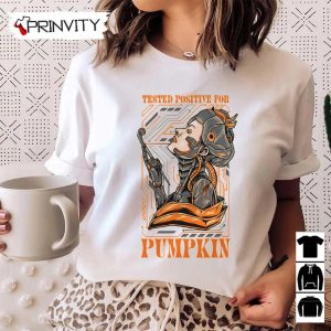 Mecha Anime Girl Tested Positive for Pumpkin Halloween Sweatshirt Gift For Halloween Halloween Holiday Unisex Hoodie T Shirt Long Sleeve Tank Top Prinvity 5