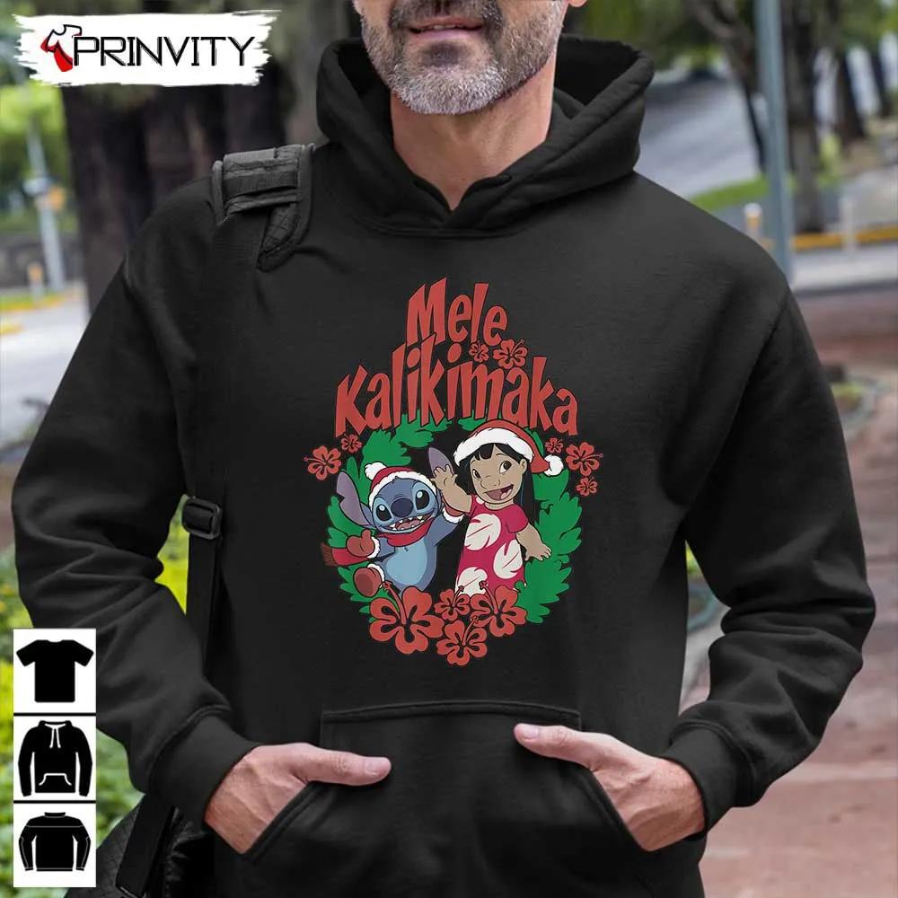 Mele Kalikimaka Wreath Sweatshirt, Disney, Gifts For Christmas, Unique Xmas Gifts, Unisex Hoodie, T-Shirt, Long Sleeve, Tank Top