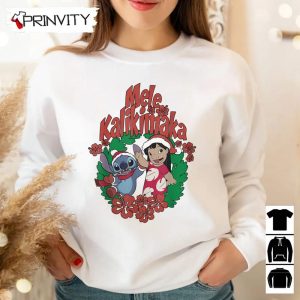 Mele Kalikimaka Wreath Sweatshirt, Disney, Gifts For Christmas, Unique Xmas Gifts, Unisex Hoodie, T-Shirt, Long Sleeve, Tank Top