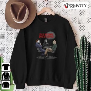 Michael Myers Kill begins after coffee T Shirt Jason Voorhees Gift For Halloween Horror Movies Unisex Hoodie Sweatshirt Long Sleeve Tank Top 7