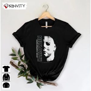 Michael Myers Large Face T Shirt John Carpenters Gift For Halloween Horror Movies Unisex Hoodie Sweatshirt Long Sleeve Tank Top 3