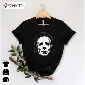 Michael Myers Mask Big Face T Shirt John Carpenters Gift For Halloween Horror Movies Unisex Hoodie Sweatshirt Long Sleeve Tank Top 3