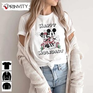 Mickey And Minnie Mouse Happy Holidays Christmas Sweatshirt Disney Gifts For Christmas Unique Xmas Gifts Unisex Hoodie T Shirt Long Sleeve Tank Top 14