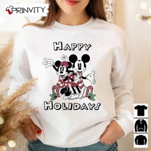 Mickey And Minnie Mouse Happy Holidays Christmas Sweatshirt Disney Gifts For Christmas Unique Xmas Gifts Unisex Hoodie T Shirt Long Sleeve Tank Top 16