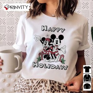 Mickey And Minnie Mouse Happy Holidays Christmas Sweatshirt Disney Gifts For Christmas Unique Xmas Gifts Unisex Hoodie T Shirt Long Sleeve Tank Top 5