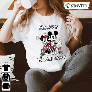 Mickey And Minnie Mouse Happy Holidays Christmas Sweatshirt Disney Gifts For Christmas Unique Xmas Gifts Unisex Hoodie T Shirt Long Sleeve Tank Top 6