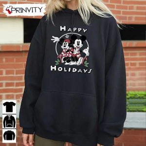 Mickey And Minnie Mouse Happy Holidays Christmas Sweatshirt Disney Gifts For Christmas Unique Xmas Gifts Unisex Hoodie T Shirt Long Sleeve Tank Top 9