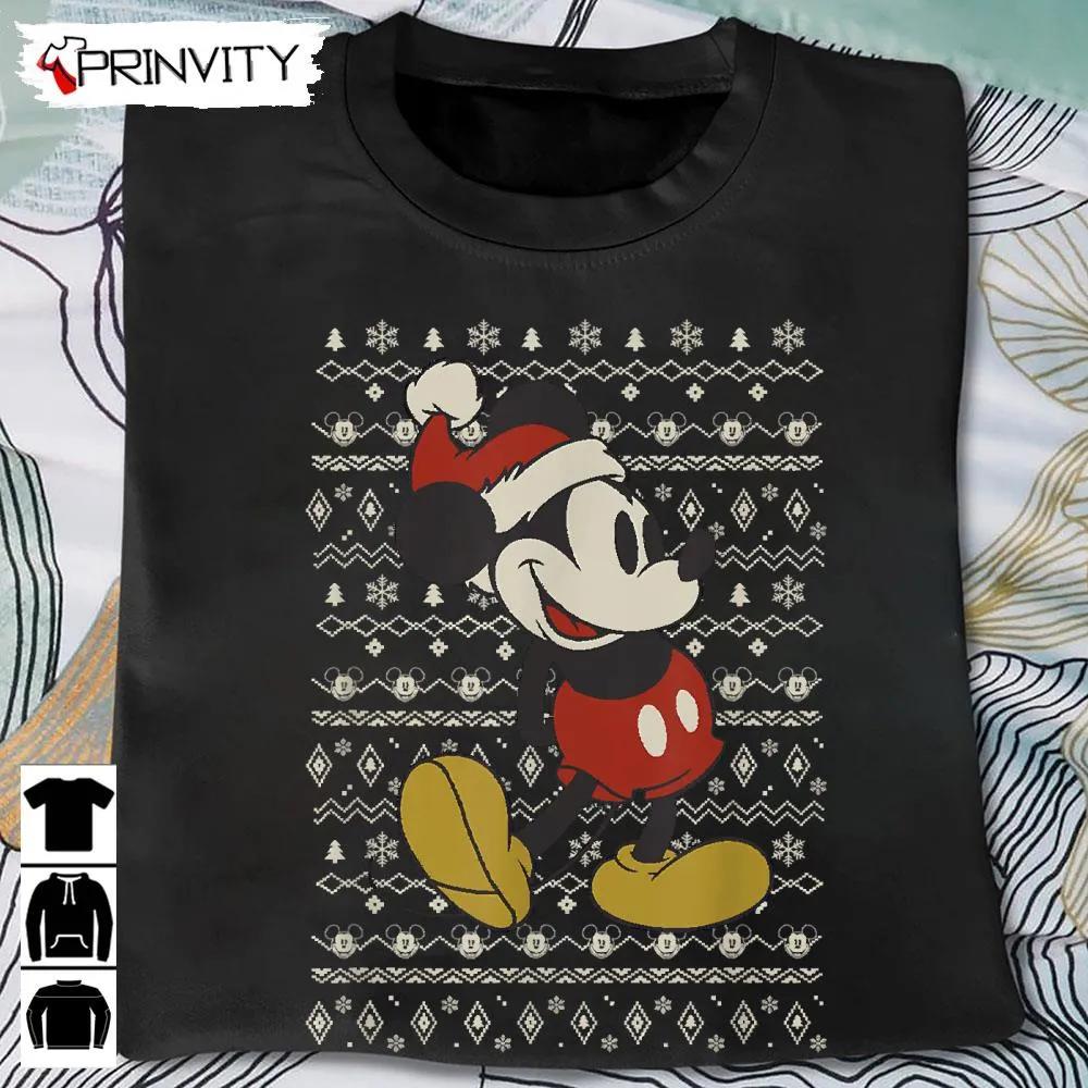 Mickey Mouse Ugly Christmas Sweatshirt, Disney, Gifts For Christmas, Unique Xmas Gifts, Unisex Hoodie, T-Shirt, Long Sleeve, Tank Top