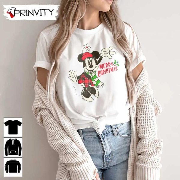 Minnie Mouse Christmas Sweatshirt, Disney, Gifts For Christmas, Unique Xmas Gifts, Unisex Hoodie, T-Shirt, Long Sleeve, Tank Top