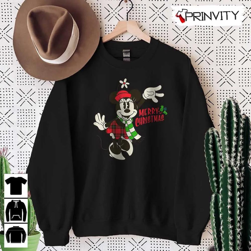 Minnie Mouse Christmas Sweatshirt, Disney, Gifts For Christmas, Unique Xmas Gifts, Unisex Hoodie, T-Shirt, Long Sleeve, Tank Top