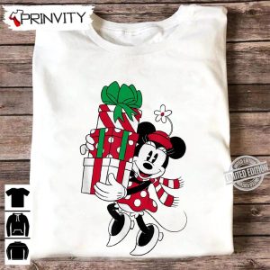 Minnie Mouse Holiday Gifts Sweatshirt, Disney, Gifts For Christmas, Prinvity Unique Xmas Gifts, Unisex Hoodie, T-Shirt, Long Sleeve, Tank Top