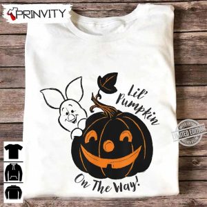 Pooh Lil Pumpkin on the Way Disney Sweatshirt Halloween Pumpkin Gift For Halloween Halloween Holiday Unisex Hoodie T Shirt Long Sleeve Tank Top Prinvity 5