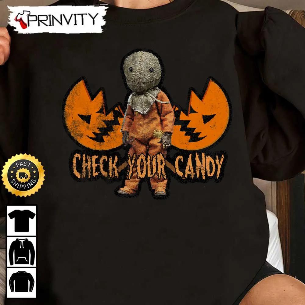 Sam Check Your Candy Sweatshirt, Sam Lollipop, Sam Spirit Halloween, Unisex Hoodie, T-Shirt, Long Sleeve, Tank Top - Prinvity