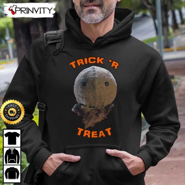 Sam Trick R Treat With Halloween Sweatshirt, Sam Lollipop, Sam Spirit Halloween, Unisex Hoodie, T-Shirt, Long Sleeve, Tank Top – Prinvity