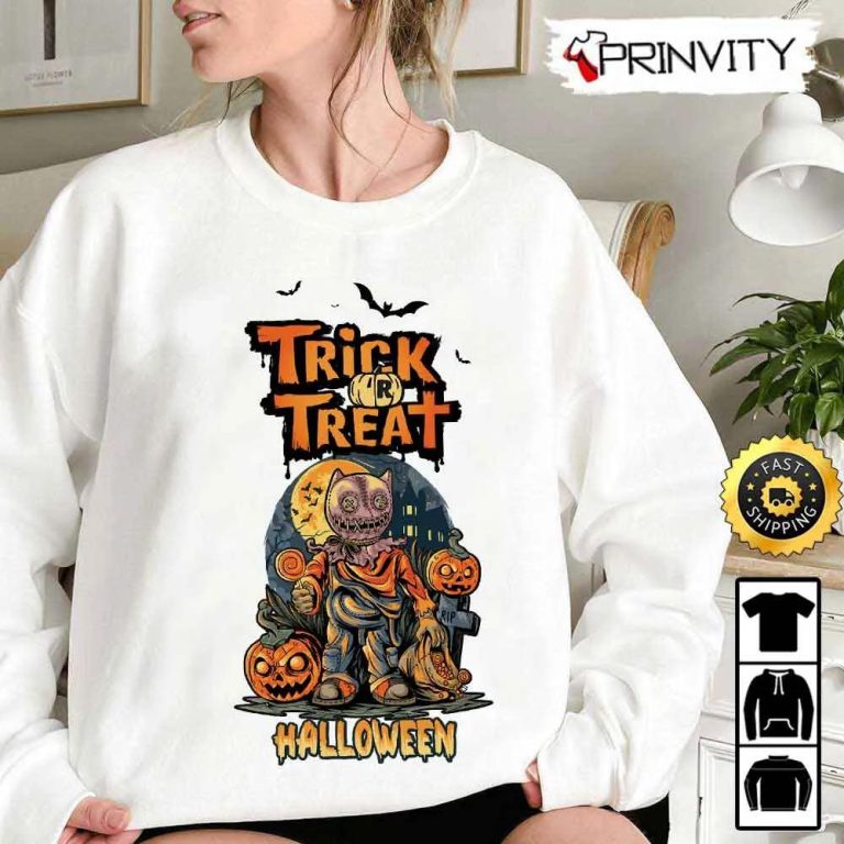 Sam Trick r Treat Lollipop Halloween Pumpkin Sweatshirt