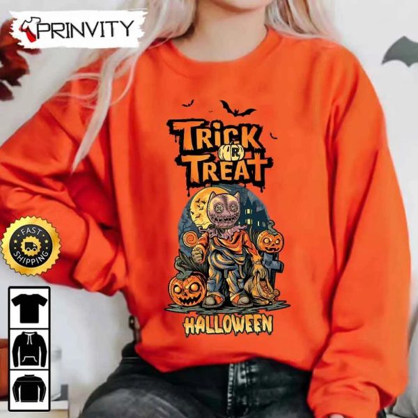 Sam Halloween Pumpkin Trick r Treat Sweatshirt, Sam Lollipop, Sam Spirit Halloween, Unisex Hoodie, T-Shirt, Long Sleeve, Tank Top – Prinvity