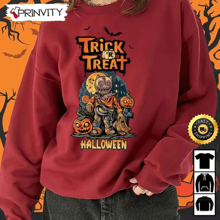 Sam Trick r Treat Lollipop Halloween Pumpkin Sweatshirt