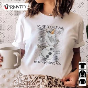 Some People Are Worth Melting For Sweatshirt Disney Frozen Olaf Gifts For Christmas Unique Xmas Gifts Unisex Hoodie T Shirt Long Sleeve Tank Top 2